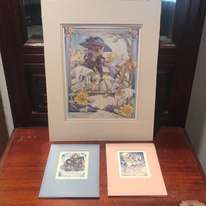 Set Of 3 Jody Bergsma Prints 2 Signed Vintage
